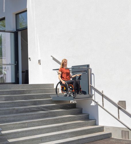 plateforme pour fauteuil roulant extérieure